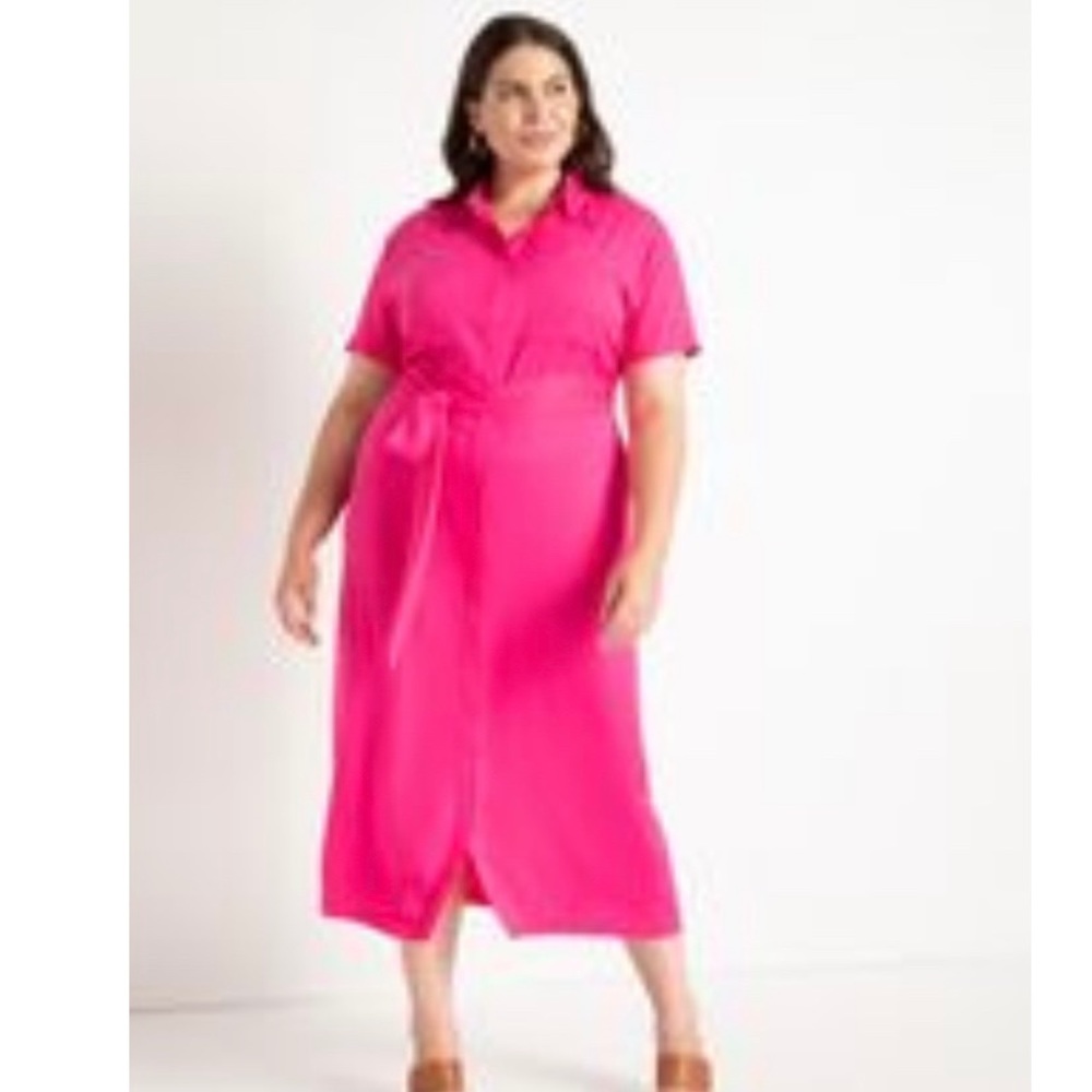 NWT pink button down dress